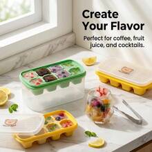 1/2/3pcs 8 Grids Plastic Ice Mold With Lid, Reusable Fruit & Beverage Ice Tray, Beer Refrigeration Tool, Suitable For Refrigerator Ice Maker In Kitchen, Restaurant,Bar - View 9