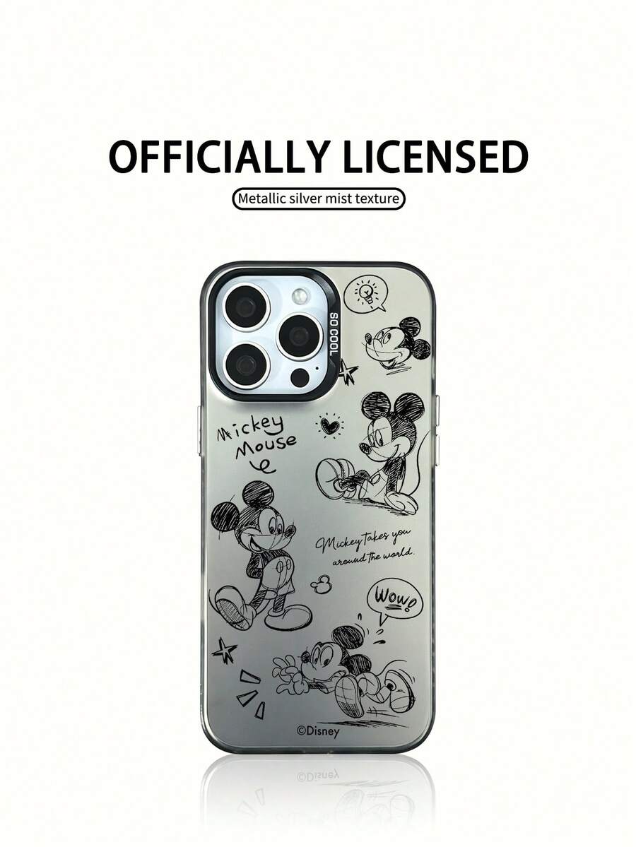 迪士尼米奇手机壳，防摔防滑，送给朋友的礼物，适用于iPhone 17/17Air/17Pro/17ProMax/11/12/13/14/15/16Pro/16ProMax/14Plus/15Plus/16Plus/15Pro/16ProMax/XR - 黑色 - 查看 1