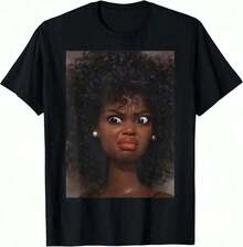 1 camiseta divertida con meme de cara de muñeco afroamericano enojado y disgustado, 180g, 100% algodón - Negro 9 - Ver 7