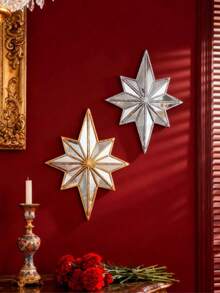 Esta Peça Decorativa Apresenta um Acabamento Espelhado Requintado. Leve e Elegante no Design, Apresenta uma Textura Luxuosa. Ideal para Decoração de Parede em Casas, Casamentos, Festas e Vários Eventos. Também Perfeito como Adereços de Fotografia e Presentes. - Multicolorido - Visão 2