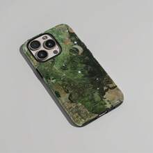 Una elegante funda para teléfono que no incluye cordón ni soporte Shockproof Design Retro & Floral Pattern Phone, 70s Floral Collage Boho Style, Fit 17 16 15 14 Plus 13 12 11 Pro Spring - Verde - Ver 7