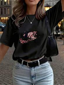 Women T-Shirts - Black - View 6