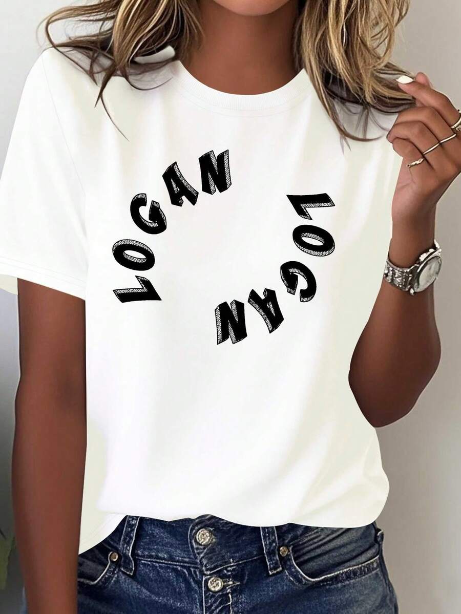 Camiseta Suave de Mujer Swirl Logan