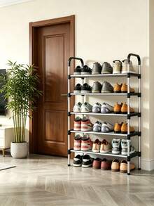1pc Simple Shoe Rack, Multi-Layer Household Storage Shelf, Multifunctional Practical Storage Rack, Living Room Entrance Bedroom Dorm Accessories, Home Organization And Storage Supplies, Shoes Organizer - Multicolor - View 6