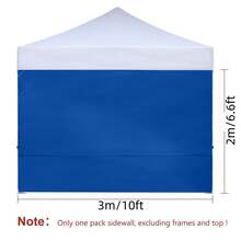 1 tấm bạt che nắng chắn gió kích thước 2x3m/6.6x10ft, bao gồm 1 tấm vải vách bên, vách bên dễ dàng lắp đặt, được làm từ vải Oxford chống thấm nước 210D, khả năng chống nắng UPF 50+, không bao gồm khung và vải mái che. - Nhiều màu - Xem 6