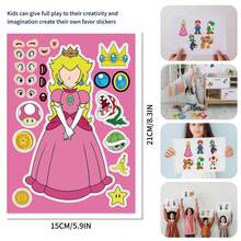 1 set Anime. Permainan Stiker Puzzle Kawaii Membuat Wajah Stiker Kartun Lucu Mainan Puzzle DIY, Hadiah Liburan Sempurna Untuk Anak Laki-laki dan Perempuan (Gaya Acak) - MultiWarna - View 3