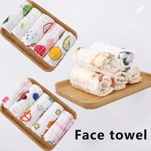 Yue Ye 3/5pcs Random Pattern 6-Layer Gauze Pure Cotton Square Baby Face Washcloth & Drool Bib, Soft & Comfortable Skin-Friendly, Halloween Gift For Baby - Multicolor - View 4