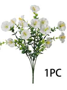 4/12 mazzi di fiori artificiali resistenti allo sbiadimento in plastica, piante finte decorative per vasi sospesi, interni ed esterni, giardino, portico, davanzale, casa, matrimonio, stile rustico, decorazione da esterno, decorazione da giardinaggio - Multicolore - Visualizzare 16