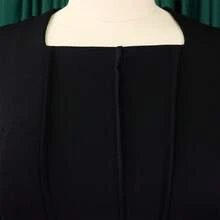 Nuevo Vestido Mujer Talla Grande Otoño Invierno Manga Larga Volantes Elegante Estilo OL - Negro - Ver 5