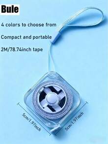 2m/6ft Cinta métrica retráctil suave con cordón colgante y botón, escala doble cara CM/Pulgada con clip de bloqueo, medición corporal de cintura y busto, regla portátil DIY de costura (Multicolor) - A - Ver 14