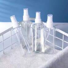5pcs/4pcs Travel Refillable Transparent Reusable Fine Mist Spray Bottles, Portable Cosmetic Sample Liquid Containers, Plastic Mini Spray Bottles For Disinfection, Travel, Face Makeup, Hydration, Refillable Perfume Bottles, Transparent PET Plastic Mini Sprayers, Portable Travel Makeup Accessories - White - View 9