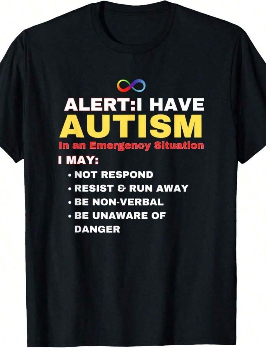 Camiseta de Concientización "Tengo Autismo en una Situación de Emergencia" Transpirable y cómoda