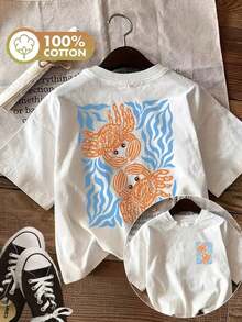 Camiseta gráfica de algodón 100% estilo Y2K de gran tamaño para mujer, con estampado retro de cangrejos y algas marinas, diseño frontal y trasero, camiseta casual de playa para mujer, camiseta estampada reversible para mujer, con un diseño divertido de cangrejos y algas marinas, perfecta para primavera y verano, camiseta gráfica unisex de manga corta, camiseta casual de cuello redondo. - Blanco - Ver 12