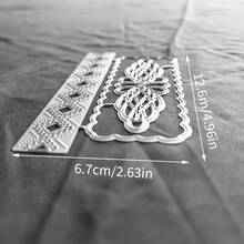 1 Peça Molde de Corte de Metal de Renda Criativa, Ferramenta de Artesanato Multifuncional DIY, Adequada para Scrapbooking, Álbuns, Cartões e Decoração Doméstica - Uma Excelente Escolha para Bênçãos de Feriados e Artesanato - Renda (12,6*6,7cm) - Visão 10