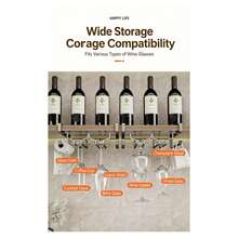 Wine Glass Rack - Under-Cabinet Hanging Stemware Organizer. A Drill-Free, Carbon Steel Storage Solution That Is Both Sturdy And Durable, Ideal For Use On Shelving Units, In Kitchens, Or As A Decorative Accent For Bar Areas. (Available In Black, Gray, And White). - Multicolor - View 9