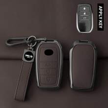 Zinc Alloy Leather Key Fob Cover Case For RAV4 Camry Corolla Avalon C-HR Prius GT86 Highlander 2018-2022 - Bracelet - View 6