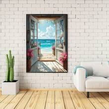 1 套 30x40cm/11.8x15.7 英寸 DIY 钻石画套装，无框，美丽风景，混合颜色，风景主题，所有季节，适用于家居装饰、客厅、玄关、卧室和可爱的艺术品 - 彩色 - 查看 18