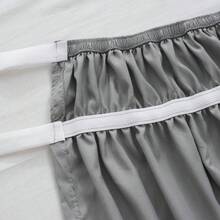 1件装 [已收集18,800+件] 白色镂空蕾丝拼接荷叶边床裙，柔软床品，蕾丝边床裙，床裙防尘罩，弹力床裙，适用于卧室、客房、酒店床品 - 大流蘇系列-高級灰 - 查看 11