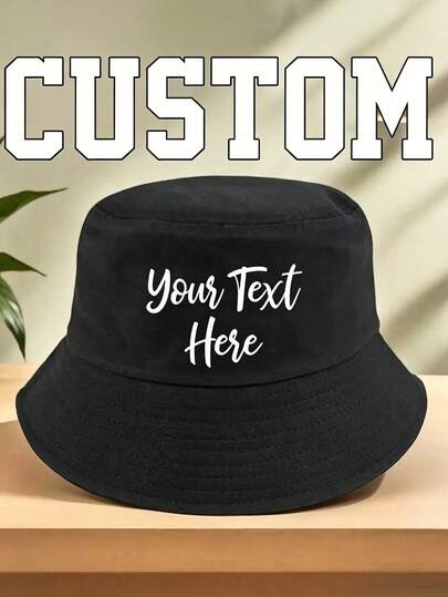 Custom Logo Bucket Hat Made Of 100% Polyester, Lightweight And Shape-Retaining Design, High-Quality Printing Process. Breathable, Soft And Comfortable, Sports Style Suitable For Men And Women, Perfect For Outdoor Activities And Daily Wear. Fashionable Style Suitable For All Seasons, Ideal Gift Choice For Valentine's Day, Thanksgiving And New Year. No Battery Required.