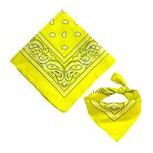 Premium Printed Bandana Scarf - Classic Style And Total Versatility - Yellow - View 2