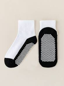 20/8/3 Pairs Classic Black White Gray Contrast Dot Non-Slip Children's Socks, Breathable Toddler Casual Crew Socks For Boys & Girls, Suitable For Spring Summer Autumn, Indoor/Outdoor Wear - Multicolor - View 7