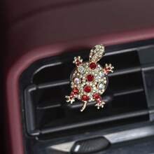 1/2/4pcs New Cute Rhinestone Turtle Car Air Vent Clip Decor, Fits Various Car AC Vents, Funny Lucky Turtle Decor Clip, Suitable As Gift - New Version Of Turtle - View 13