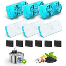3pcs/6pcs/12pcs Pet Water Fountain Filter Replacement, Suitable For 108oz/3.2L Pet Water Dispenser, Pet Water Fountain Filter Cartridge - Multicolor - View 3