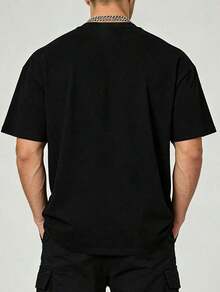 1 Camiseta Negra Estampada con Diseño de Toro para Hombre, Camiseta Gráfica, Camiseta de Verano, Camiseta Unisex Casual de Cuello Redondo, Talla Grande 5XL para Hombre, Tejido de Punto Ligero de 220 G/M², Lavable a Máquina, Adecuada para Primavera/Verano/Otoño, Navidad, Halloween, Día de San Valentín EYFY - Negro - Ver 2