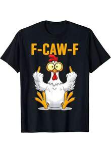 Camisa retro americana de manga cortaQuote Rooster Meme T-Shirt,blusas casuales para dama,Graphic-Shirt Cotton Tees Size Plus,Men's Casual Plus-Size T-Shirt ,Summer Tops,Camiseta con estampado de dibujos animados, - Negro - Ver 6