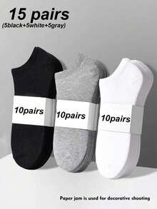 1/15/30 Đôi Tất Unisex, Tất Thể Thao, Tất Tàng Hình, Màu Trơn Phong Cách Tối Giản, Phù Hợp Mặc Hàng Ngày, Mọi Mùa - Nhiều màu - Xem 11