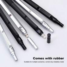 Bút chì cơ cao cấp, thân kim loại trọng tâm thấp, ngòi 0.3 0.5 0.7 0.9 2.0mm có thể thay ruột, đầu nhọn, thích hợp viết, vẽ, phác thảo, dùng trong trường học, văn phòng, cho nghệ sĩ. - Nhiều kiểu dáng - Xem 7