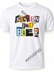 Men's Summer T-Shirt, New 2026 Collection, Bhse Uncle Album Model | Relaxed Fit Short-Sleeved T-Shirt With Logo And Song Title Print, Breathable Casual Music Merchandise Style T-Shirt, Machine Washable, For All Seasons. Loose And Comfortable For Summer. - White - View 12