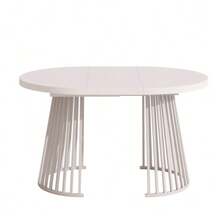 Extendable Dining Table, 100/138/176 * 100 Cm, Suitable For 4-8 People, Two-Part Telescopic Design, Thickened Tabletop, Minimalist Style, Cashmere - Caschmir - View 4