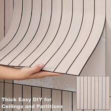 10pcs Self-Adhesive 3D Wood Grain Wall Stickers, DIY Decor For Walls, Ceiling, Living Room - 10pcs - View 6
