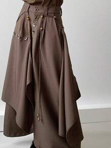 Women Pants - Coffee Brown - View 2