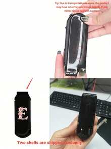 2合1可折疊粉色花卉字母印花化妝鏡，便攜式桌面時尚美容工具，附可折疊梳子與化妝鏡，易於攜帶，適合旅行與戶外使用，雙用氣墊梳，頭皮按摩護髮梳，適合戶外、辦公室與開學使用 - 彩色 - 查看 6