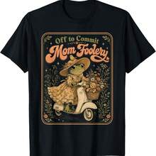 Funny Frog Off To Commit Dance Mom Foolery Dancing Mama T-Shirt - Black - View 1