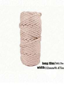 10m Natural Hard Sisal Rope, Thick Durable High-Quality Sisal Rope, Suitable For Cat Scratching Posts, Plant Trellises, Gardening, Binding, Handmade Packaging Materials, Home Decor - Multicolor - View 9