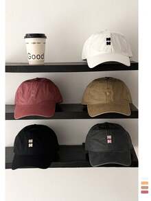 1pc Soft Crown Minimalist Snapback Cap, Baseball Hat, Small Face Flattering, Solid Color, Suitable For Spring/Summer Outdoor, Wide Brim Sun Protection,Beach,Vacation - Multicolor - View 2