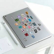 Bộ 4 miếng dán chữ kiểu tạp chí cổ điển, miếng dán chữ ghép hình, thích hợp cho sổ lưu niệm, sổ tay, cốc, đồ thủ công DIY, quà tặng, nhật ký, sổ ghi chép và vật liệu ghép hình. - Nhiều màu - Xem 4
