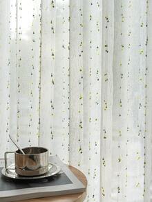 Cortina de linho transparente estilo vintage com miçangas coloridas - Design com bolso para varão, fácil de pendurar, ideal para decoração de quarto, sala de estar e escritório (Peso do tecido: 160g/m²) - Multicolorido - Ver 7