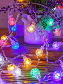 1pc Waterproof Colorful Lights Suitable For Outdoor Camping, Night Market Stalls, Neon Lights, Outdoor Yard, LED Bubble Ball Lights, Small Colorful Flashing Light String, Starry Party Decor Lights, Indoor Lighting - Constant Light + Flashing - View 9