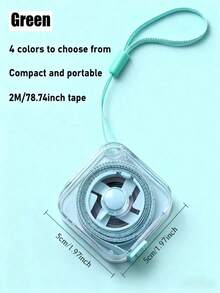 2m/6ft Cinta métrica retráctil suave con cordón colgante y botón, escala doble cara CM/Pulgada con clip de bloqueo, medición corporal de cintura y busto, regla portátil DIY de costura (Multicolor) - A - Ver 13