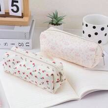 Large Capacity Floral Polyester Pencil Case - Multi-Purpose Makeup Bag, Storage Pouch - Ideal Back To School Gift, School Supplies Organizer 1pc/2pcs,Back To School - Sets - View 6
