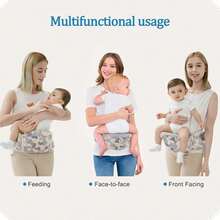 Newborn Carrier, Baby Carrier, Baby Wrap Carrier, With Hook&Loop For Easily Adjustable - 幾何色彩 - 查看 3