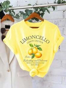 Camiseta Limoncello, Camiseta de los Limones de la de Amalfi, Italia - Amarillo - Ver 1
