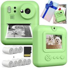 Instant Print Camera, Kids Digital Camera, Instant Print Camera, Kids Camera - Includes 32GB Storage Card And 3 Rolls Of Photo Paper. It Has Photo, Video, DIY, And Game Functions, Also A Great Christmas And New Year Toy Gift. - Back To School Gift - Multicolor - View 24