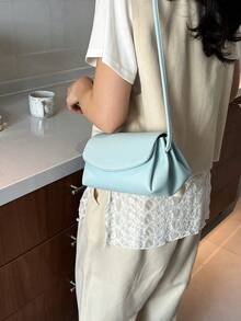 Túi xách mini đơn giản và thời trang, túi đeo vai cao cấp kiểu retro, túi đeo chéo chất lượng cao phù hợp cho nữ sinh tuổi teen, sinh viên đại học, người mới bắt đầu và nhân viên văn phòng. Rất phù hợp cho văn phòng, trường đại học, công việc, kinh doanh, đi lại, hoạt động ngoài trời, du lịch và các hoạt động ngoài trời khác. - Màu xanh lam - Xem 3