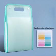 Carpeta de archivo vertical de 13 ranuras, bolsa de almacenamiento de papel de prueba de material PP para estudiantes, organizador de documentos de gran capacidad - A - Ver 16