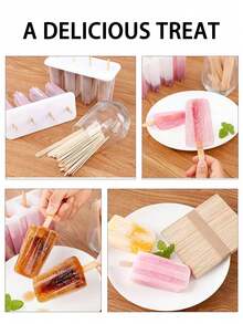 DIY 冰棒棒 (每包 50/100/200 支)、天然木製冰棒棒、藝術冰淇淋蛋糕 DIY、製作有趣的兒童禮物、木製冰棒棒 - 蛋糕裝飾棒 - 自製冷凍甜點棒 - 完美選擇 - 彩色 - 查看 10